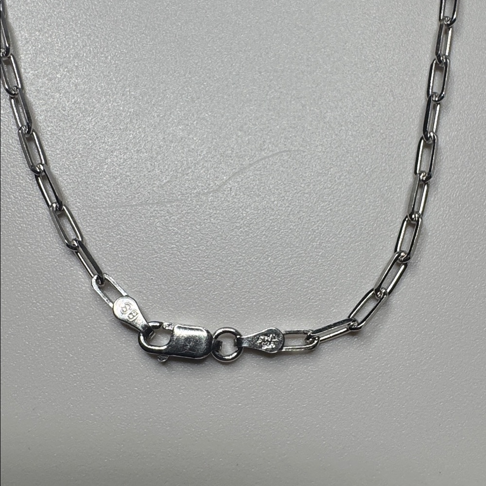 Silver Paperclip Chain Necklace - Picture 4 of 4